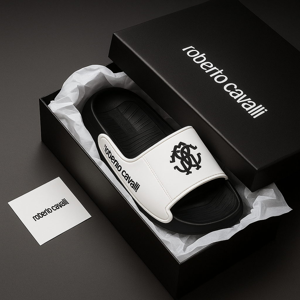 ARTICLE:M-2-Roberto Cavalli Luxe Slide – Monogram Edition-COVERUPFOOTWEAR