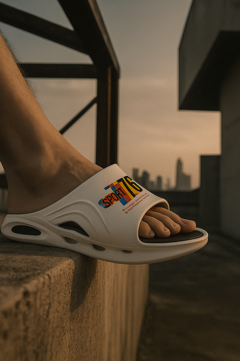 ARTICLE:DC-1-KIDS Sport 76 Reflective Slide – Sunset Series-coverupfootwear-DOUBLE COLOUR