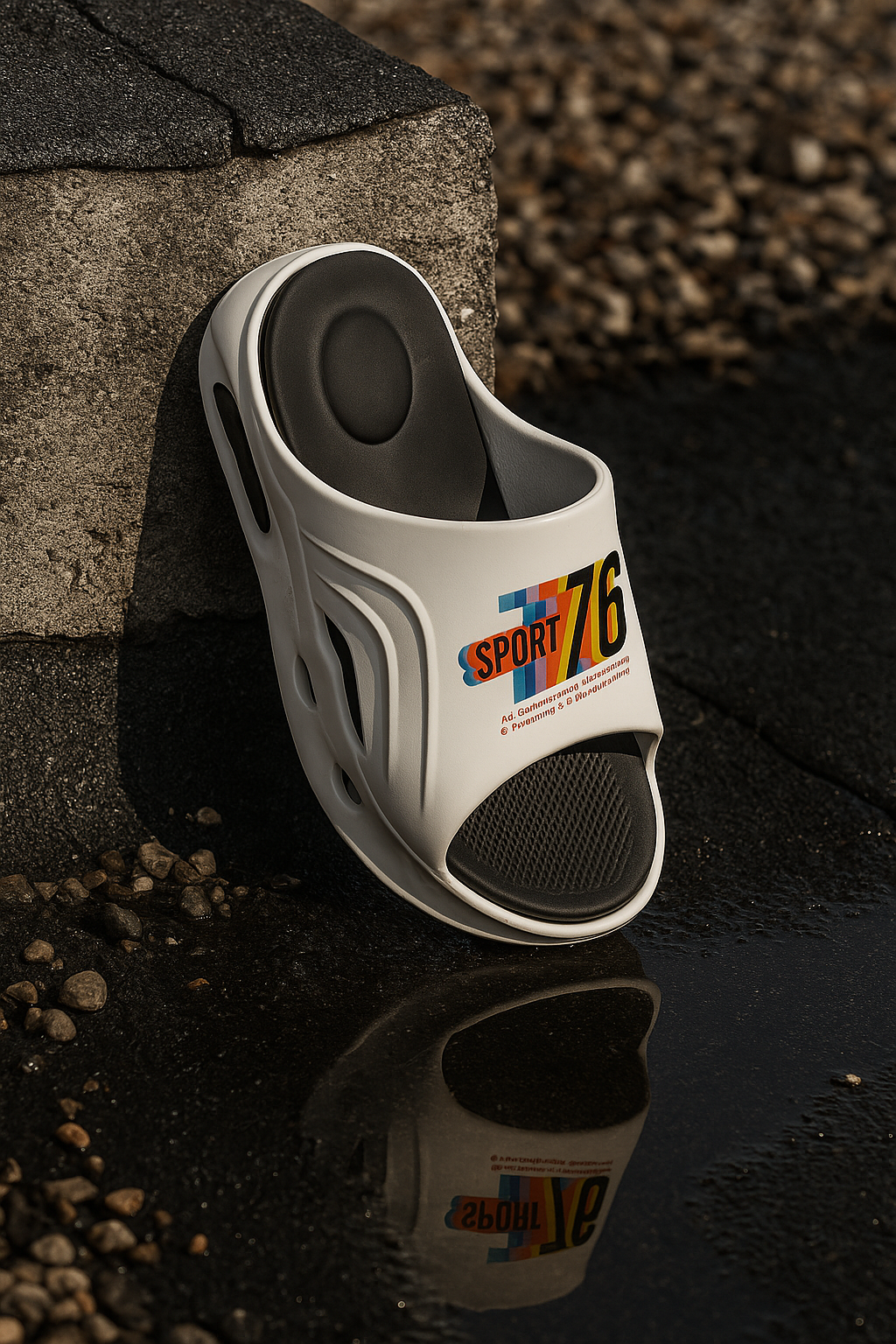 ARTICLE:DC-1-KIDS Sport 76 Reflective Slide – Sunset Series-coverupfootwear-DOUBLE COLOUR