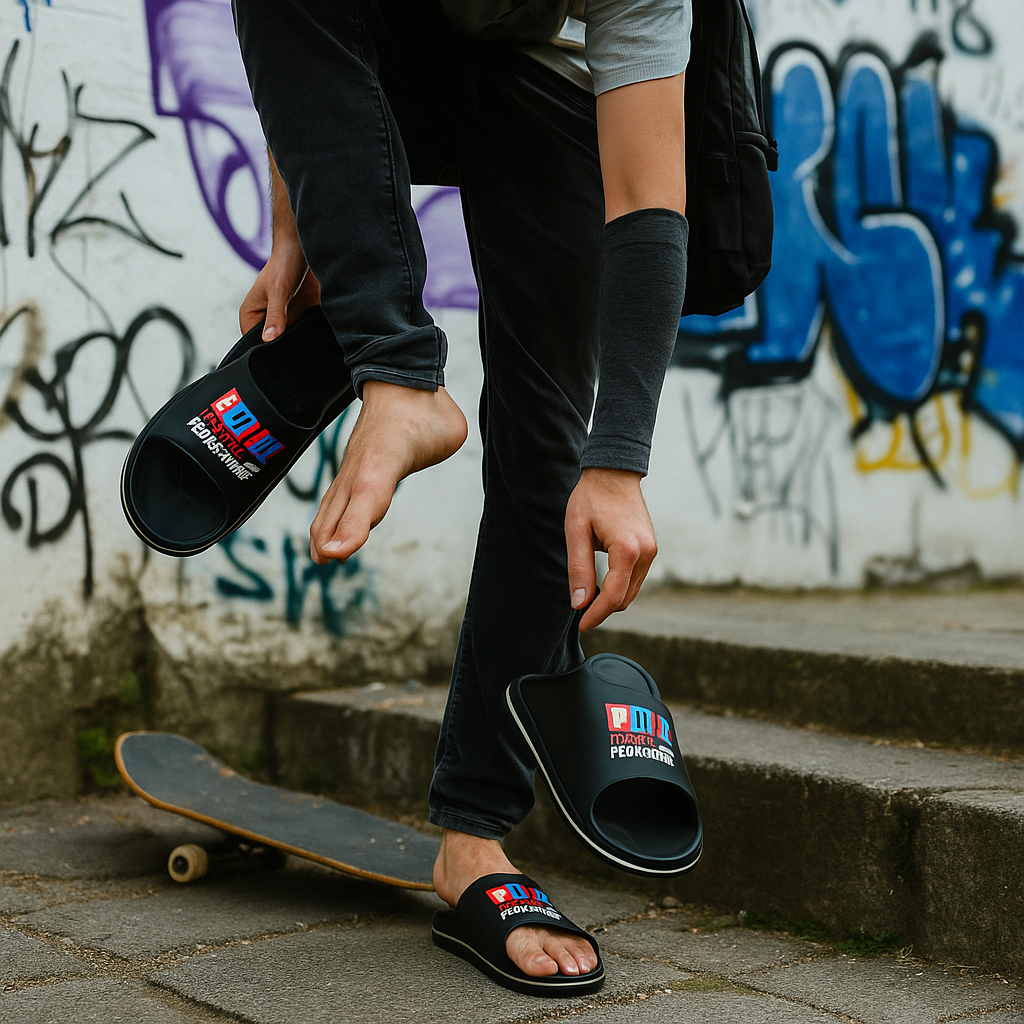 ARTICLE:903-POLO Slide SLIPPER – Water Resistant “People Power” Edition-coverupfootwear