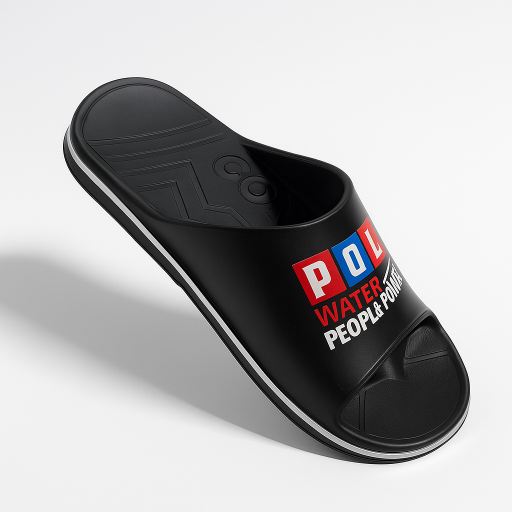 ARTICLE:903-POLO Slide SLIPPER – Water Resistant “People Power” Edition-coverupfootwear