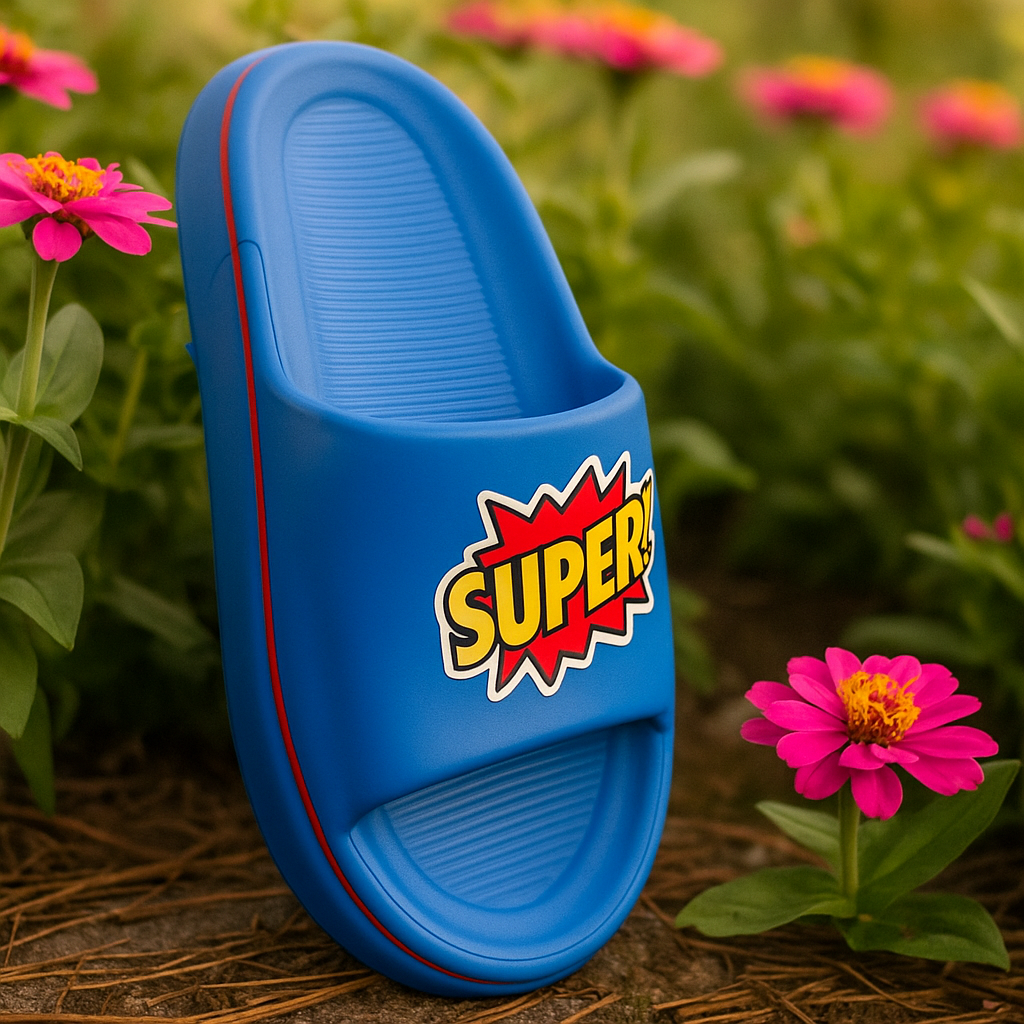 KIDS ARTICLE:G-12-SUPER! Kids' Slipper – Fun, Bright & Comfy for Everyday Adventures-COVERUPFOOTWEAR