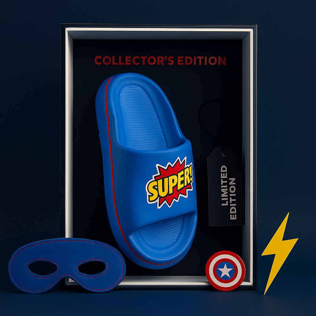 KIDS ARTICLE:G-12-SUPER! Kids' Slipper – Fun, Bright & Comfy for Everyday Adventures-COVERUPFOOTWEAR
